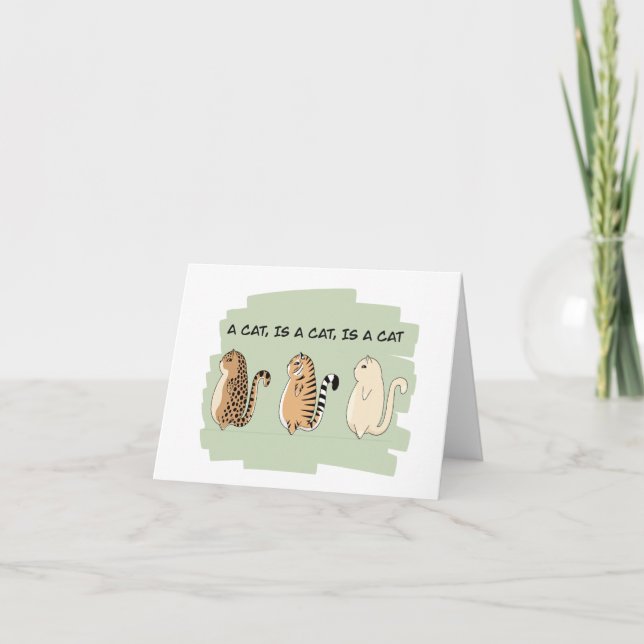 Cute A Cat är en katt Helgkort (Framsida)