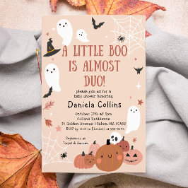 Cute A Little Boo Halloween Baby Shower Inbjudningar