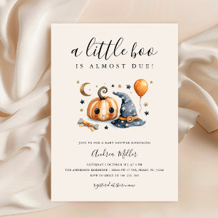 Cute A Little Boo Halloween Baby Shower Inbjudningar