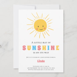 Cute A Little Ray of Sunshine Baby Shower Inbjudningar