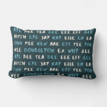 Cute ABC Phonetic Lumbar Pillow "AYE BEE SEA"
