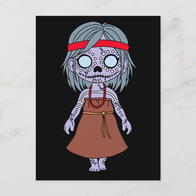 Cute Aboriginal Australian Zombie Vykort (Framsida)