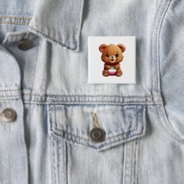Cute Abrosexuell Pride Bear Pin, Abrosexuell Butto Knapp