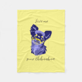 Cute Abstrakt Chihuahua Fleece Blanket