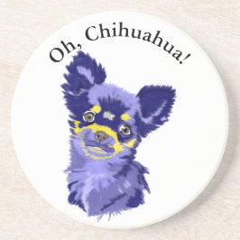 Cute Abstrakt Chihuahua Sandstone Underlägg