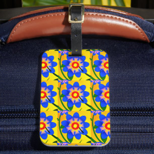 Cute Abstrakt Flowers Mönster Bagagebricka
