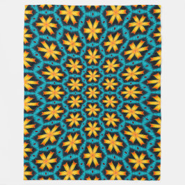 Cute Abstrakt Flowers Mönster Fleecefilt