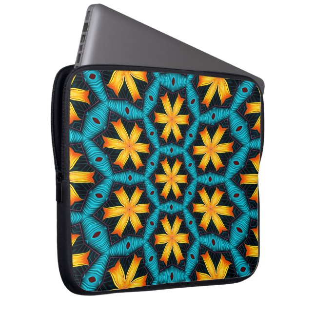 Cute Abstrakt Flowers Mönster Laptop Fodral (Framsidan Höger)