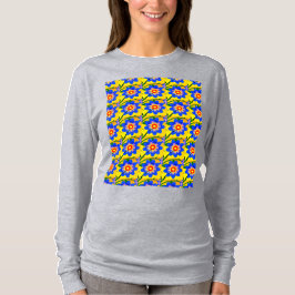 Cute Abstrakt Flowers Mönster T Shirt