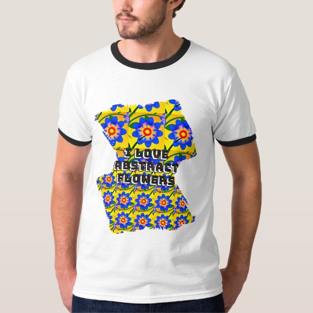 Cute Abstrakt Flowers Mönster T Shirt (Framsida)