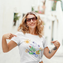 Cute Abstrakt Flowers och Sol