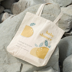 Cute Abstrakt Lemon Fruktig, fetstilt babystövel Tygkasse
