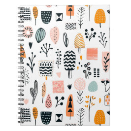 Cute Abstrakt Linjer Kreativ Funny Hand Draw Anteckningsbok