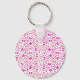 Cute abstrakt pinky dots mönster nyckelring