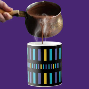 Cute Abstrakt Rand Mönster Kaffemugg