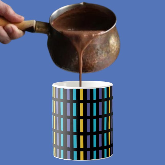 Cute Abstrakt Rand Mönster Kaffemugg (Skapare uppladdad)