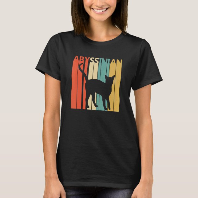 Cute Abyssinian Cat T Shirt (Framsida)
