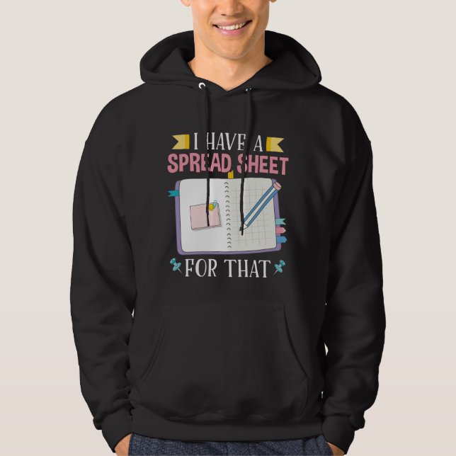 Cute Accounting Student CPA-Roligt Kalkylblad Hoodie (Framsida)
