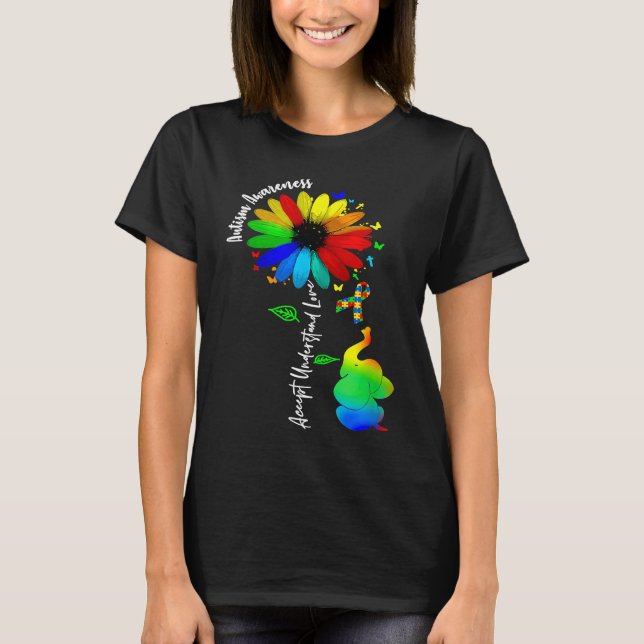 Cute Accstand - förstå Kärlek Autism Awareness Sun T Shirt (Framsida)
