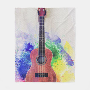 Cute Acoustic Guitar Fleecefilt