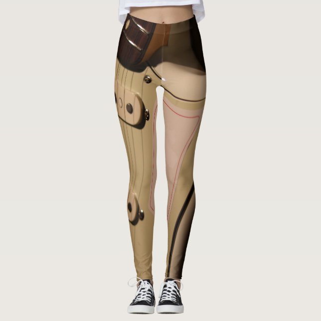 Cute Acoustic Guitar Leggings (Framsida)