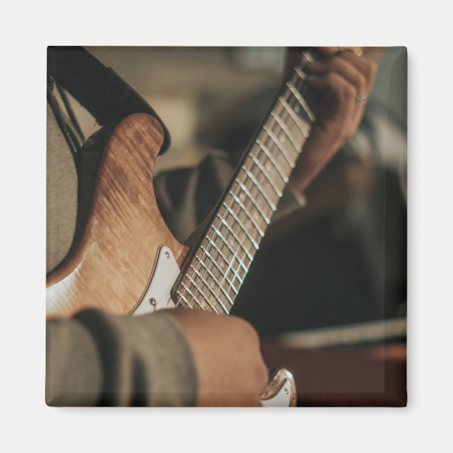 Cute Acoustic Guitar Magnet (Framsidan)
