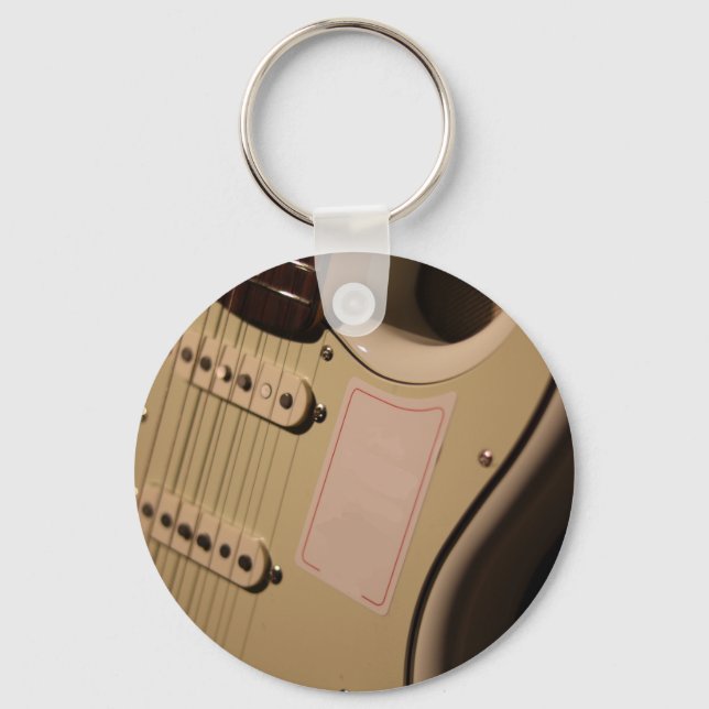 Cute Acoustic Guitar Nyckelring (Framsida)