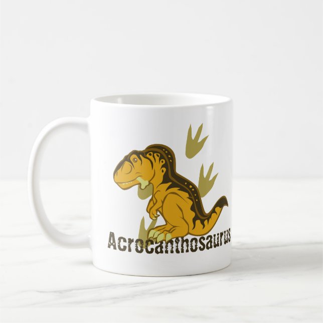 Cute Acrocanthosaurus Kaffemugg (Vänster)