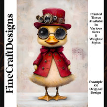 Cute Adable Duckling in Jacka & Hat L6 Decoupage