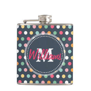 Cute adful, gigantisk monogram-polka dots fickplunta