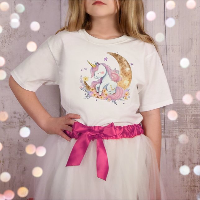 Cute adful modern regnbåge magic rosa Unicorn T Shirt (Skapare uppladdad)