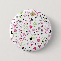 Cute adful musik noter-blommor
