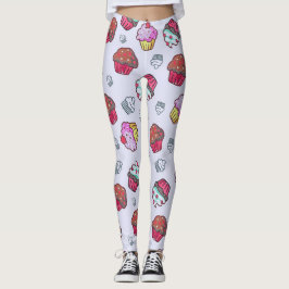 Cute Adful Sweet Muffinss Dessert Mönster | Leggings