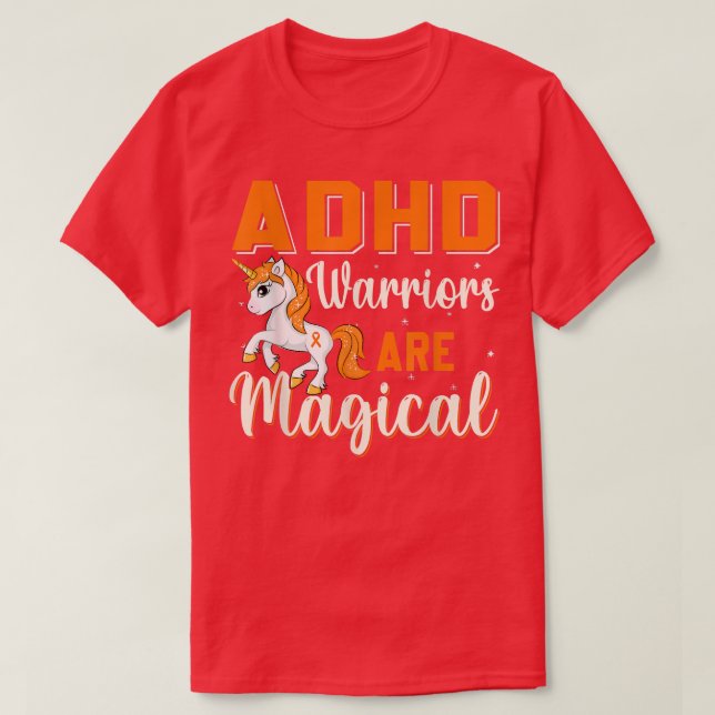 Cute ADHD-kritiker är magiska enhörnighet med Oran T Shirt (Design framsida)