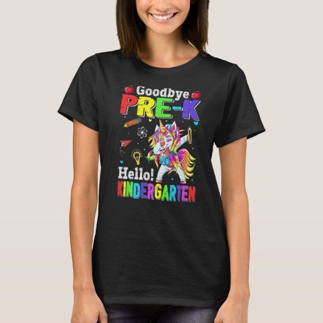 Cute Adjö Hej Kindergarten Dabbing Unic T Shirt (Framsida)