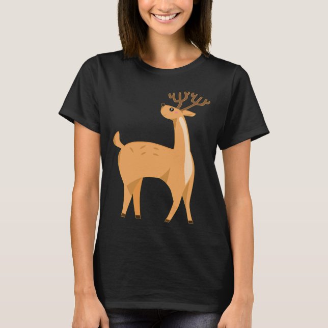 Cute Adorable Baby Deer Children Adult T Shirt (Framsida)
