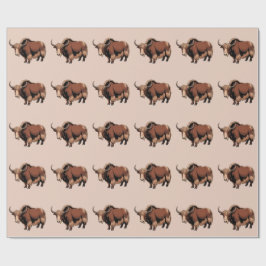 Cute & adorable brown Yak  Presentpapper