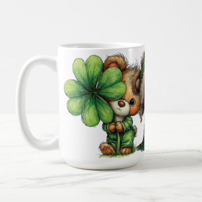 CUTE ADORABLE IRISH DRESSED TEDDY BEARS KAFFEMUGG (Vänster)