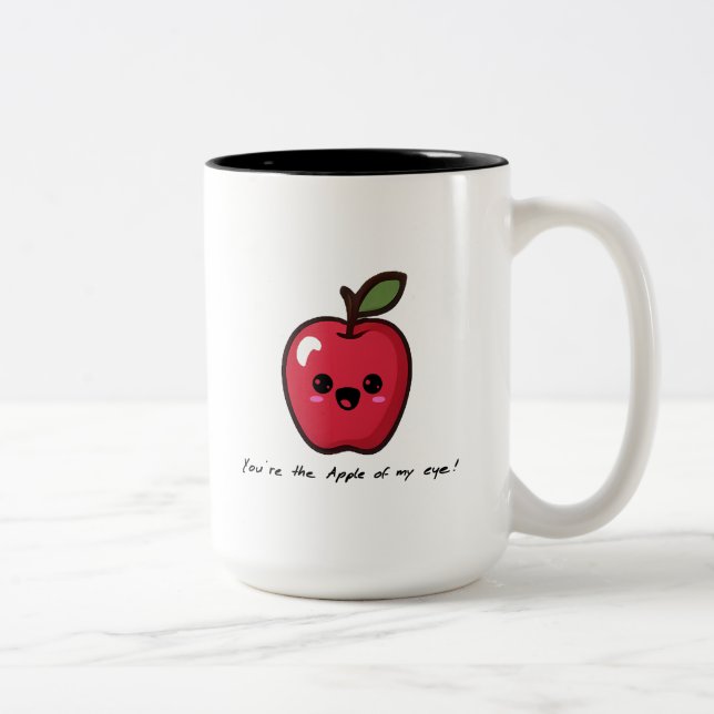 Cute Adsible Apple Fruit Mugg (Höger)
