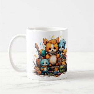 Cute Adsible Baby djur Kaffemugg
