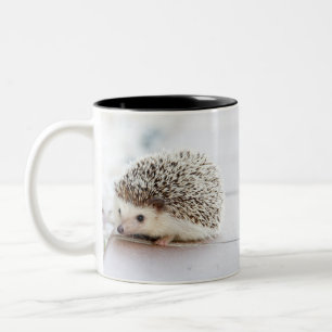 Cute adsible baby hedgehog Två-Tonad mugg