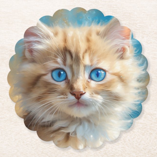 Cute Adsible Cat-37823 Underlägg Papper (Framsida)