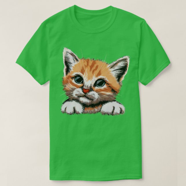 Cute Adsible Cat 3 T Shirt (Design framsida)