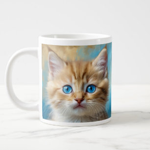 Cute Adsible Cat Porträtt Jumbo Mugg