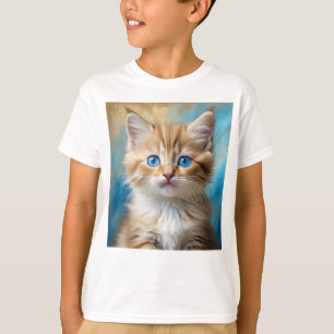 Cute Adsible Cat Porträtt T Shirt