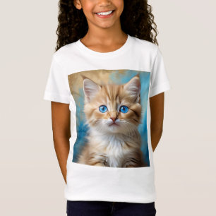 Cute Adsible Cat Porträtt T Shirt