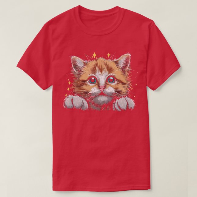 Cute Adsible Cat T Shirt (Design framsida)
