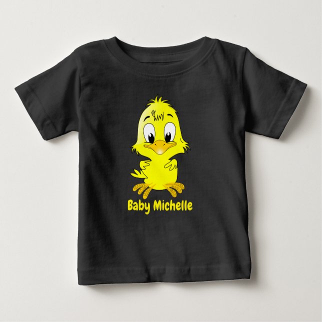 Cute Adsible Chick and Panda Graphic T Shirt (Framsida)