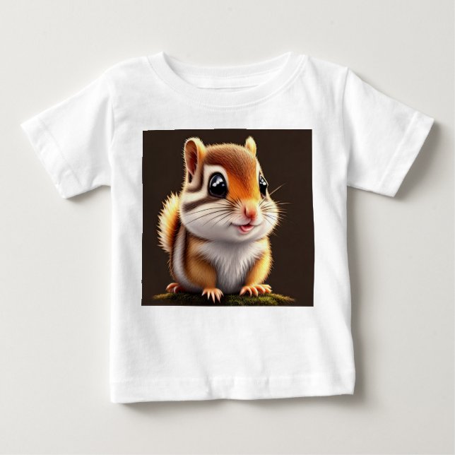 Cute Adsible Chipmunk T Shirt (Framsida)