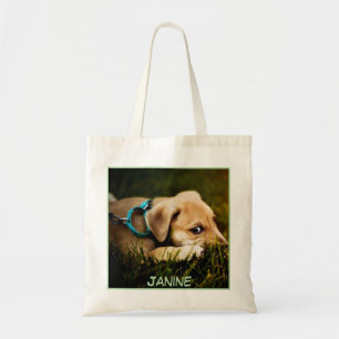 Cute Adsible Close-up Hund Print Tygkasse